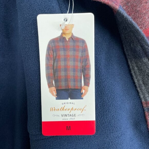 NEW Weatherproof Vintage Men's M Plaid Button-Down Shirt Jacket side pocket - Picture 8 of 11